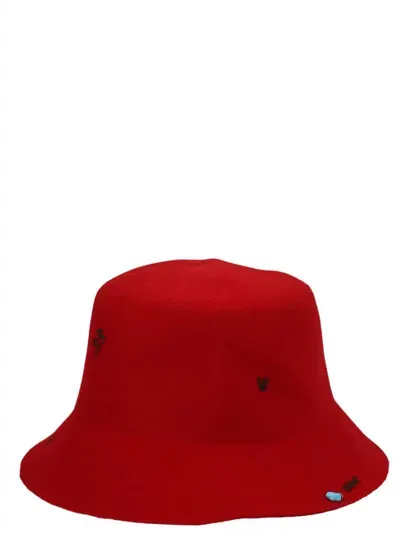 Superduper 'freya'  X Laurent Jorubini Bucket Hat In Red