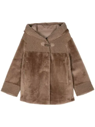 Suprema Shearling Jacket In Brown