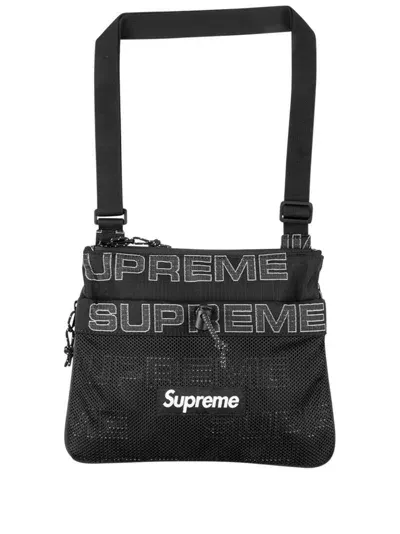 Supreme Printed Side Bag In Black