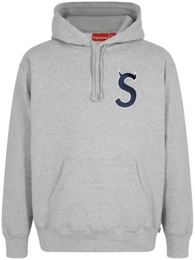 Supreme S Logo Hoodie In Grey