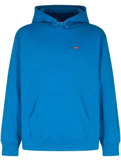 Supreme Small Box Logo Hoodie In Blue