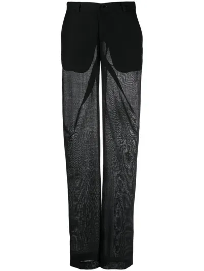 Supriya Lele High-waisted Straight-leg Trousers In Black