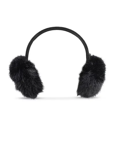 Surell Velvet & Faux Fur Earmuffs In Black