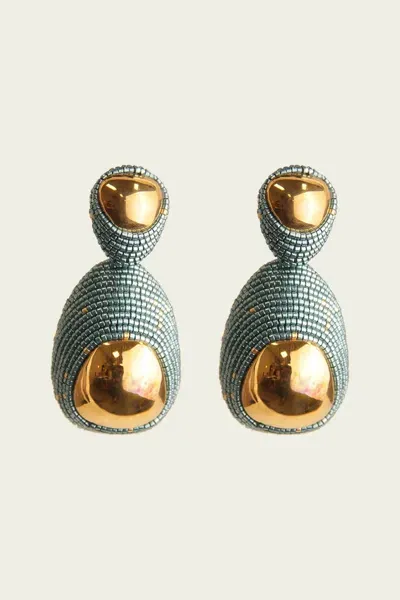 Susana Vega Olam Earrings In Seafoam In Gray