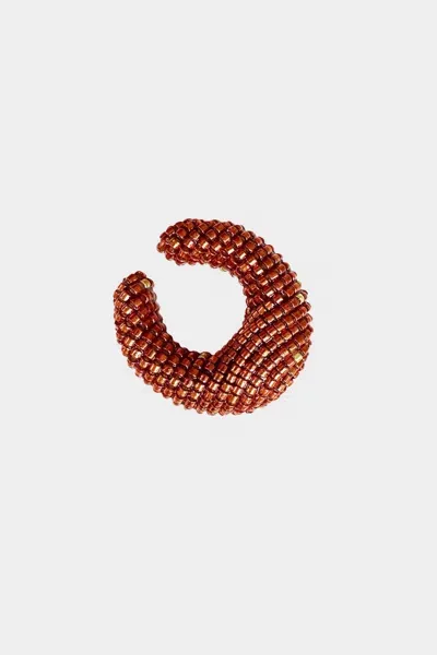 Susana Vega Ora Earcuff In Red In Brown