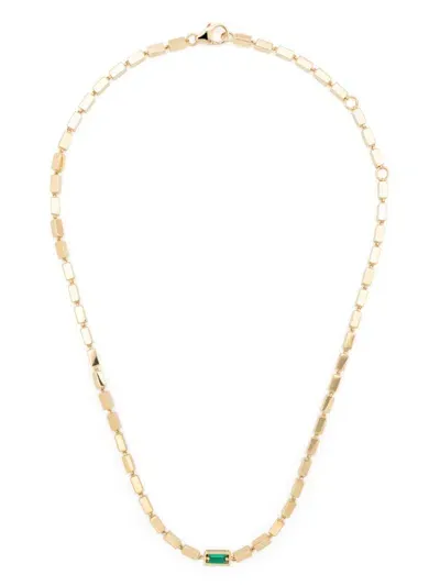 Suzanne Kalan 18k Yellow Gold Emerald Chain Necklace