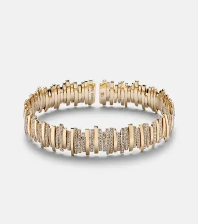 Suzanne Kalan Classic 18kt Gold Bracelet With Diamonds