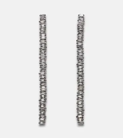 Suzanne Kalan Savannah Milli 18kt White Gold Earrings With Diamonds In Metallic