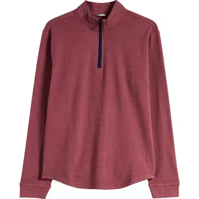 Swannies Emery Quarter Zip Golf Pullover In Rhubarb