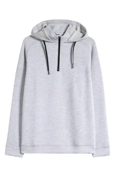 Swannies Quarter Zip Golf Hoodie In Gray Heather