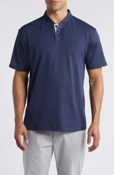 Swannies Trevor Blade Collar Golf Polo In Midnight-navy