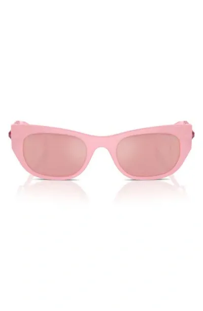 Swarovski 51mm Pillow Sunglasses In Milky Pink