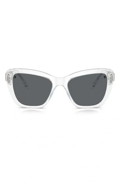 Swarovski 55mm Cat Eye Sunglasses In Crystal