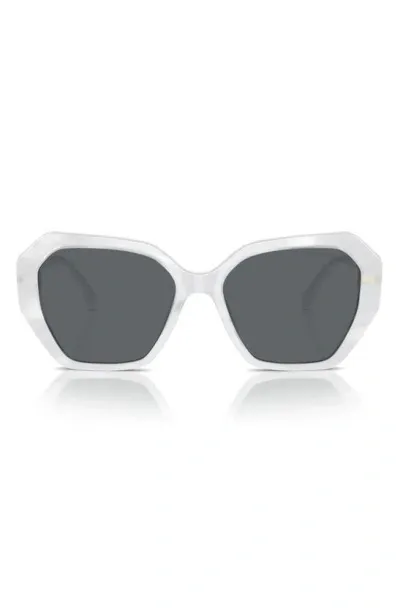 Swarovski 57mm Constella Oval Sunglasses In White