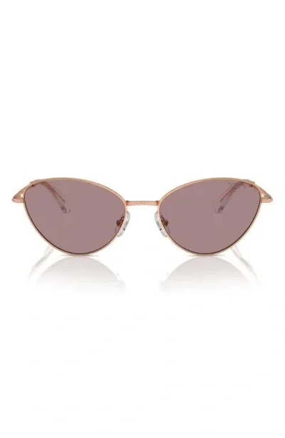 Swarovski 58mm Cat Eye Sunglasses In Rose Gold