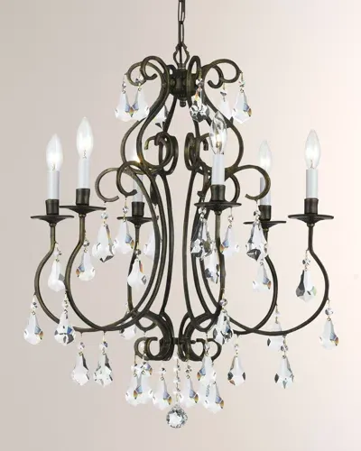 Swarovski Ashton 6-light English Chandelier In English Bronze