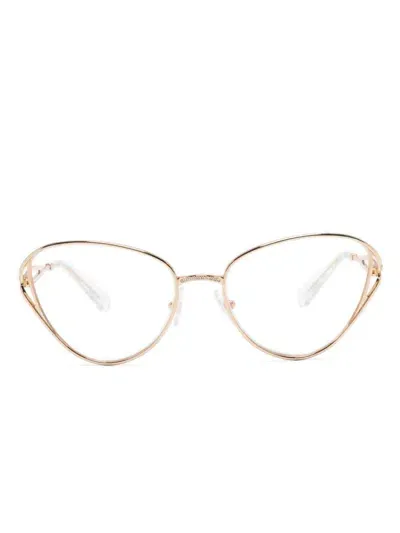 Swarovski Cat Eye-frame Glasses In Gold