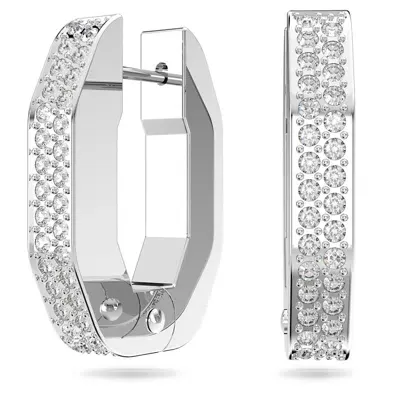 Swarovski Dextera Hoop Earrings In White