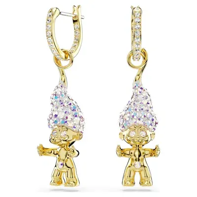 Swarovski Good Luck Trolls Drop Earrings In Weiss