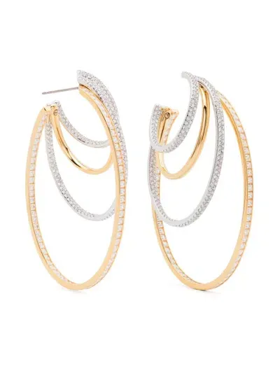 Swarovski Hyperbola Earrings In Gold