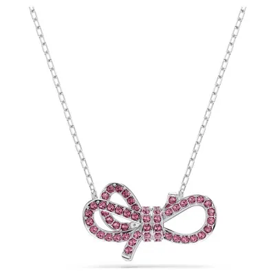 Swarovski Lifelong Bow Pendant In Pink