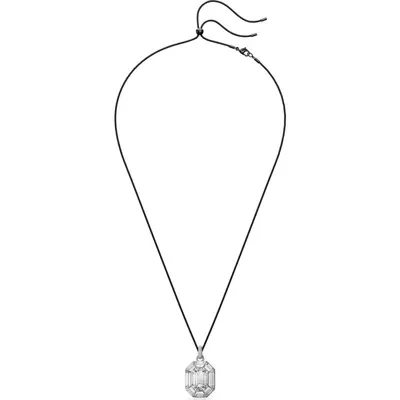 Swarovski Lucent Crystal Pendant Necklace In White