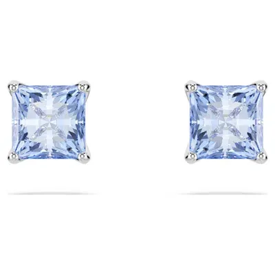 Swarovski Matrix Stud Earrings In 藍色