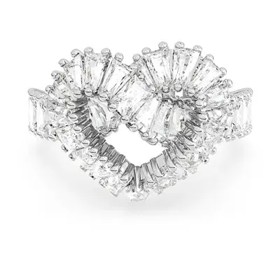 Swarovski Matrix Cocktail Ring In White