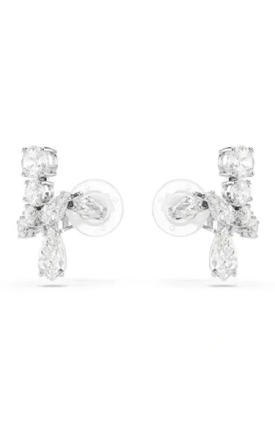 Swarovski Matrix Single Ear Cuff In White