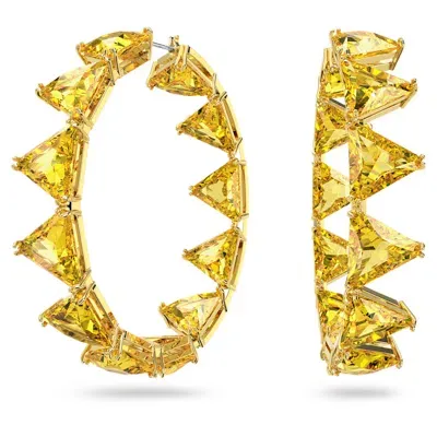 Swarovski Ortyx Hoop Earrings In Yellow