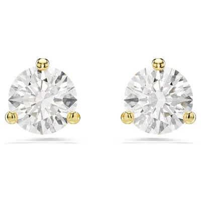 Swarovski Solitaire Stud Earrings In White