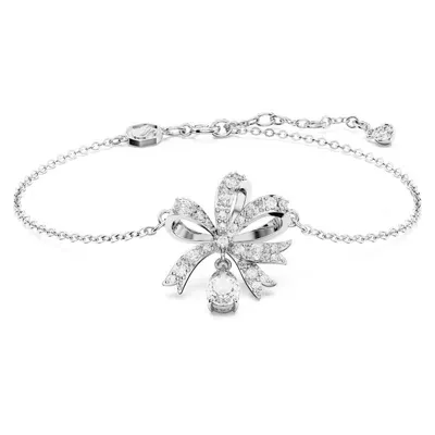 Swarovski Women's Volta Rhodium-plated & Cubic Zirconia Bracelet In Silver