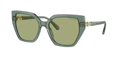 Swarovski Woman Sunglasses Sk6016 In Dark Green