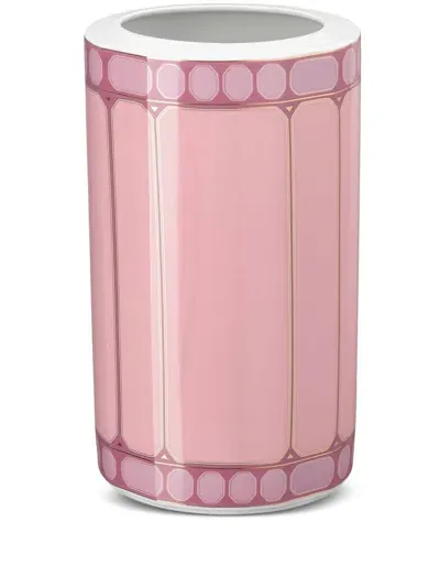 Swarovski X Rosenthal Signum Rose Vase (27cm X 13cm) In Pink