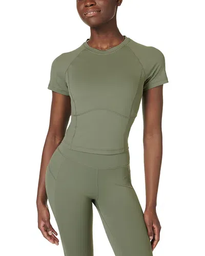 Sweaty Betty All Day Active Cropped Tee In Umbra Green