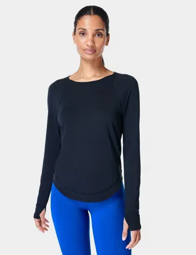 Sweaty Betty Breathe Easy Running Long Sleeve Top In Black