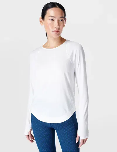 Sweaty Betty Breathe Easy Running Long Sleeve Top In White