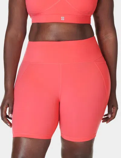 Sweaty Betty Bike Shorts In Coral Pink