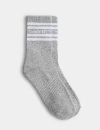 Sweaty Betty Varsity Slogan Socks In Grey