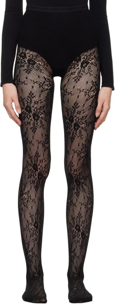 Swedish Stockings Rosa Lace Tights | Black