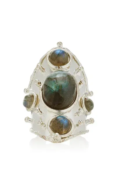 Sylvia Toledano Byzance Silver-plated Labradorite Ring In Metallic