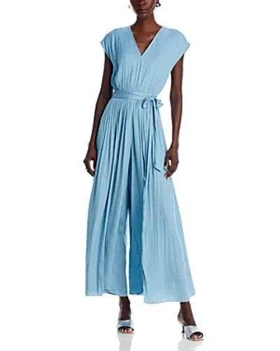 T Tahari Sash Tie Jumpsuit In Sea Star