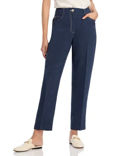 T Tahari Slim Ankle Pants In Dark Denim