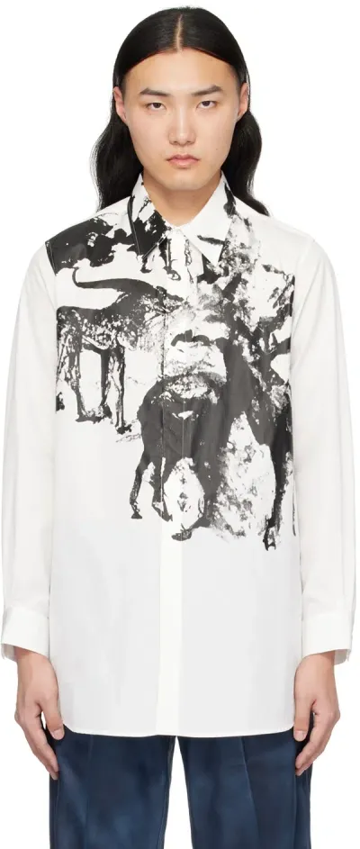 Taakk White Savannah Print Shirt