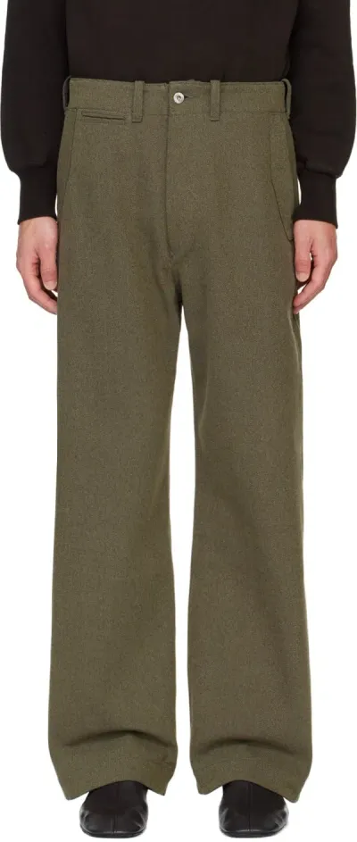 Taiga Takahashi Green Lot. 202 Engineer Trousers In Sage Green