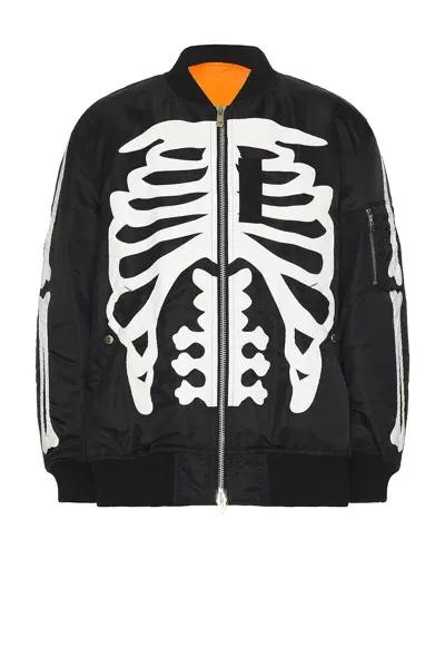 Takahiromiyashita The Soloist Flight Jacket In Black & White Bone