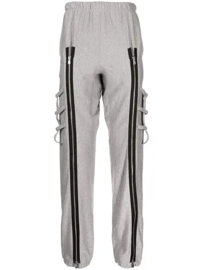 Takahiromiyashita The Soloist Front Zip-detail Track Pants In Grey