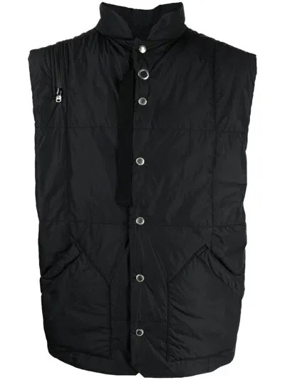 Takahiromiyashita The Soloist Zip-detail Padded Gilet Jacket In Schwarz