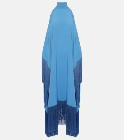 Taller Marmo Fringed Cutout Kaftan In Blue