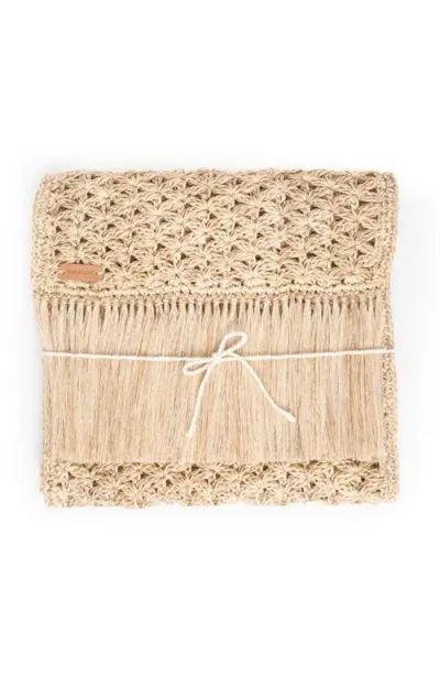 Tallo De Olivo Fique Knots Table Runner In Natural